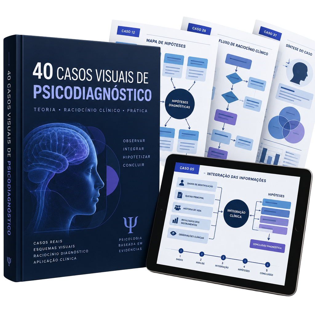 Livro digital, páginas clínicas e tablet dos 40 Casos Visuais de Psicodiagnóstico